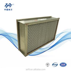Industry Factory Semiconductor H14 H13 250℃ Glass Fiber HEPA Filter , High Temp