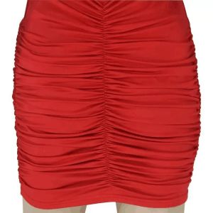 Sexy Pleated Dress Night Party Wrap Dresses Open Back Sleeveless Luxury Summer