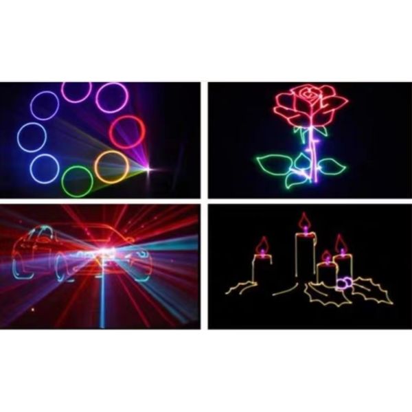 IP33 Rated Multi Laser Light Mini 3W RGB For Outdoors Full Color Animation Disco