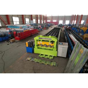 Automatic Control Metal Deck Roll Forming Machine With 10 - 20m/Min