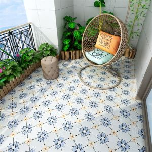 Beige 20x20cm Ceramic Rustic Tile for Bathroom and Kitchen