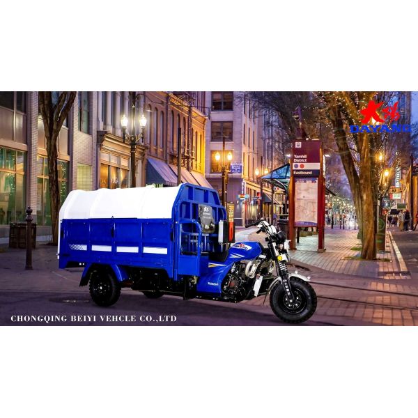 200cc Open Body Shaft Drive Tricycle Cargo Truck with Loading Capacity up to 1200kg