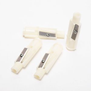 White Single Hole Manual Pencil Sharpener Kid Safe