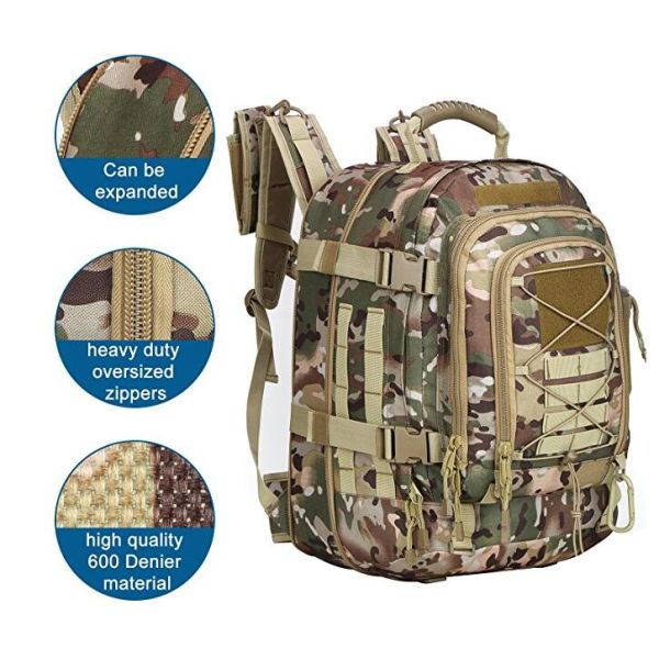 Military Tactical Assault Backpack 3-Day Expandable Backpack Extreme Water Resistant Molle Rucksack For The Outdoors