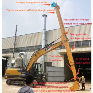 CE Certified Telescopic Excavator Boom Arm for 1-50T Excavators
