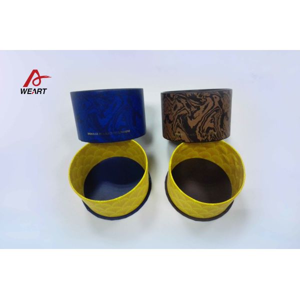 Small Surface Hot Stamping Jewelry Round Gift Boxes For Ring Package , Recycled