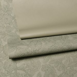 3D Retro Floral Embossed PVC Leather For Handbag Packaging Box Decorative Fabric