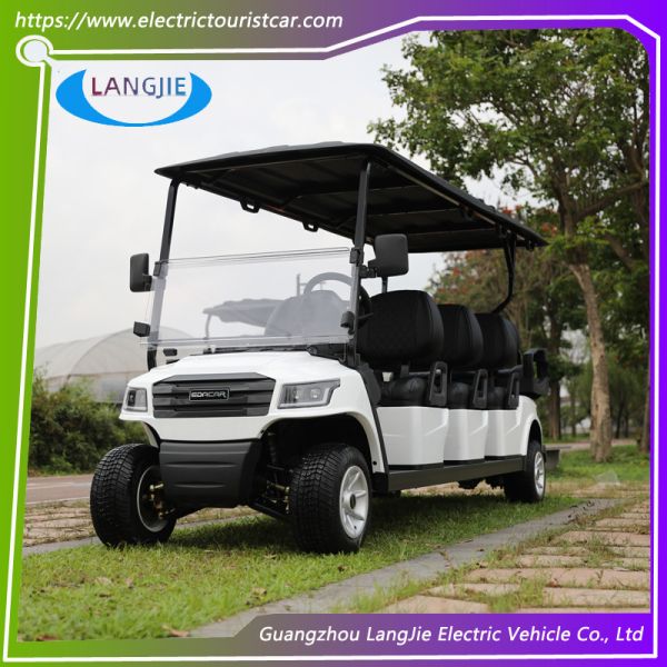 8 Person Mini Electric Golf Carts AC Motor Motorised Golf Carts For Hotel