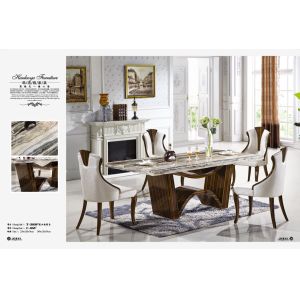 Quality 2.4m rectangle marble dining table furniture for sale