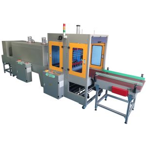 China 200 Degree Thermal Hot Wind Sleeve Wrapping Machine PLC Control on sale