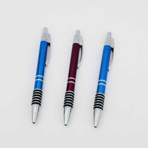 Buy Classical Aluminum Anti Slip Pressing Ballpoint Pen With Printing logos at wholesale prices