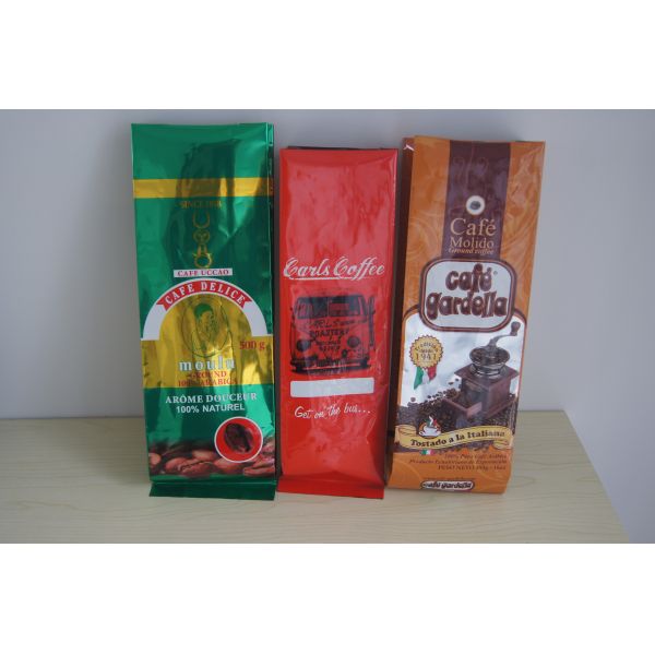 Biodegradable Ethiopia Coffee Bean Packaging Bags 500 Gram 16 Oz With Zipper