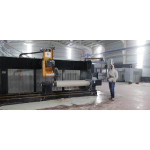 600mm Blade CNC Stone Cutting Machine For Solid Column 3500mm Max Processing