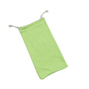 18*9cm Soft Microfiber Eyeglass Pouch Sunglasses Drawstring Bag Customization