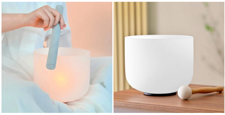 432hz 440hz Frosted Quartz Sound Bowl Colored Crystal Singing Bowl Meditation Yoga Healing Chakra Balance 7pcs Set