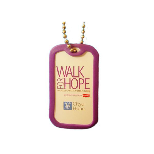 Buy Custom Made Walk For Hope Dog Tag Chain, Stainless Steel Silk Screen Printing Personalised Dog Tags at wholesale prices