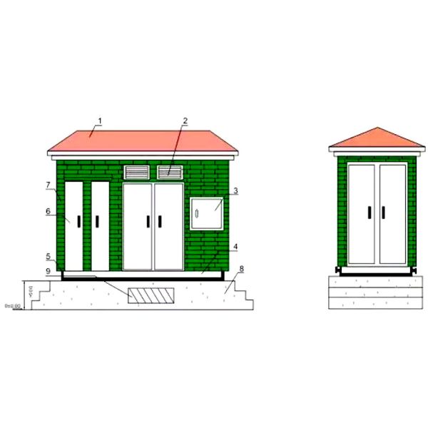Outdoor Prefabricated Electrical Substation Box Low Pressure 40.5kV Rated Voltage