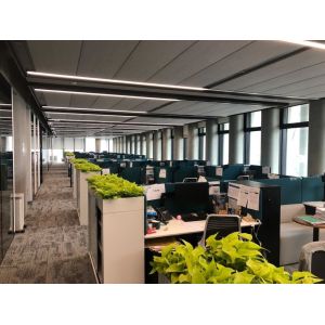 Office Ceiling Fabric Wrapped Acoustic Panel Board Fireproof Noise Reduction