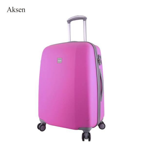 Spinner Caster Hard Shell Luggage One-Piece Zipper Trolley Case with TSA Combination Lock