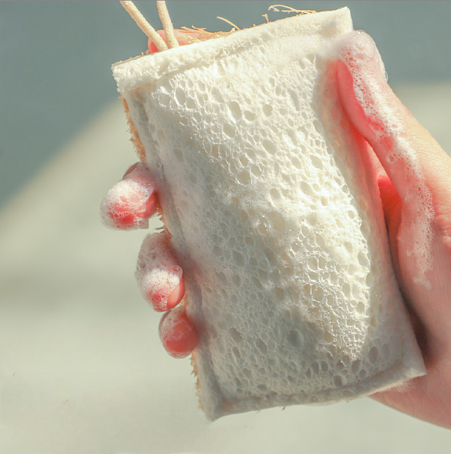 Natural Loofah Compressed cellulose Sponge - Dual-Sided, Oil-Resistant, Super