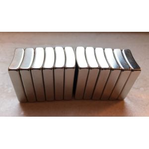 NdFeB Arc Shaped Neodymium Motor Magnets Permanent Thickness 6mm