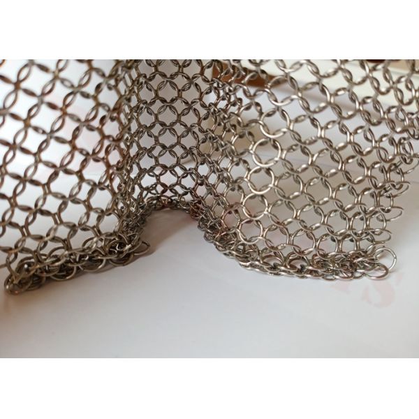 Buy 0.8x7mm Stainless Steel Ring Mesh Drapery For Decoration Of Office Buildings at wholesale prices
