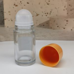 Empty Clear Deodorant Stick Container Thick Glass Roller Ball Essential Oil