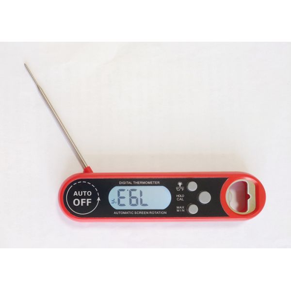 Buy Lcd Display Electronic Meat Thermometer / Barbecue Smoker Thermometer Probe Foldable at wholesale prices