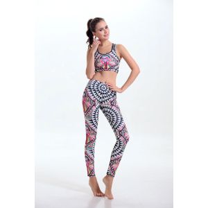 OEM women yoga pants polyester spandex fabric bodybuilding gymwear