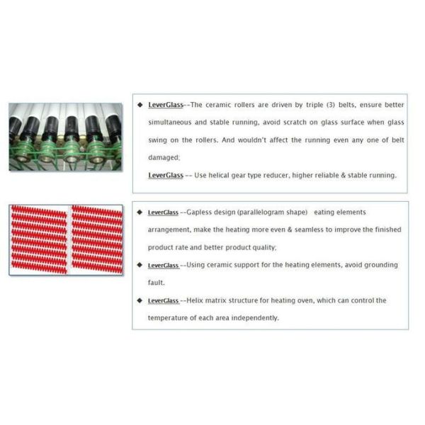 Double Heating Chamber Flat and Bending Glass Tempering Furnace higher quality toughened glass