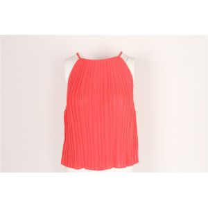 100% Polyester Utility Gilet Vest Red Ladies Sleeveless Tops