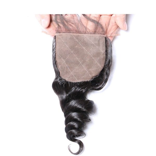 Buy Unprocessed Brazilian Loose Wave Silk Base Closure , Silk Lace Closure at wholesale prices