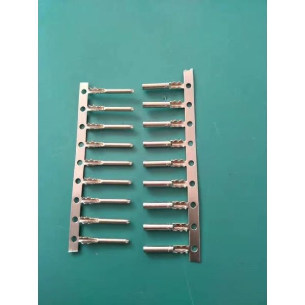 Processing custom connector terminal with pin spring brass terminal tinned braid