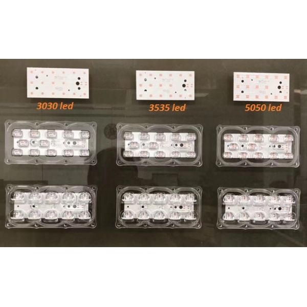 147*72 Degree Angle Power Led Lens 10+2 Led Lens Array For 3030/3535/5050 Leds