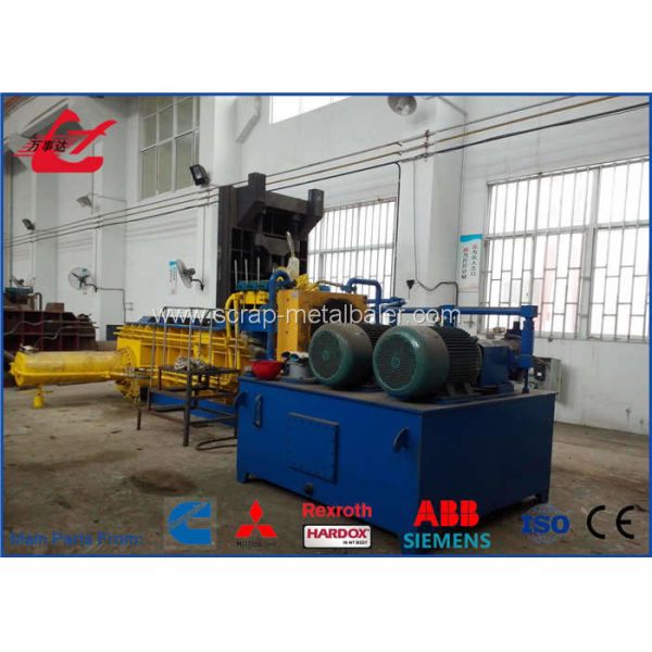 Electrical Control Non Ferrous Metals Hydraulic Scrap Baling Machine Turn Out Model