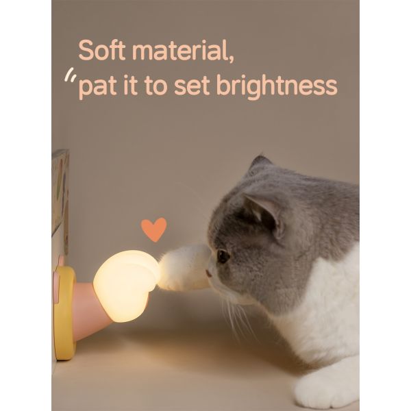 Cat Claw Creative Night Light Charging USB Birthday Gift Cute and Cute Practical Girl Gift Silicone Patting Light