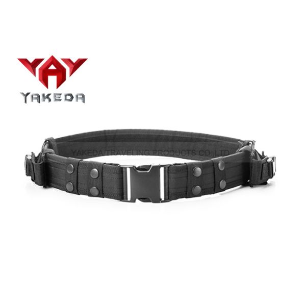 Buy Heavy Duty Tactical Law Enforcement Pistol Belt with Horizontal Dual Magazine Pouches at wholesale prices