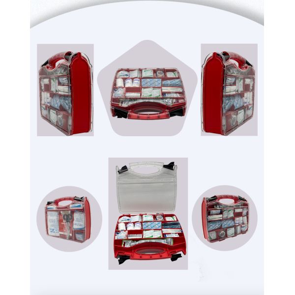 Portable Manual Power Home First Aid Kit Home Medical Kit With Disposable Face Mask