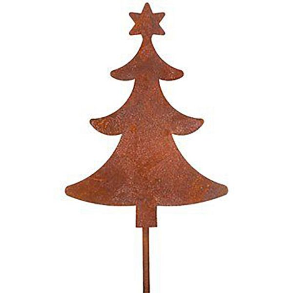 Buy Corten Steel Rusted Metal Garden Ornaments Christmas Tree Shaped Decoration at wholesale prices