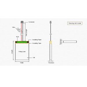 103048 Lithium Polymer Power Bank 3.7v 1500mah