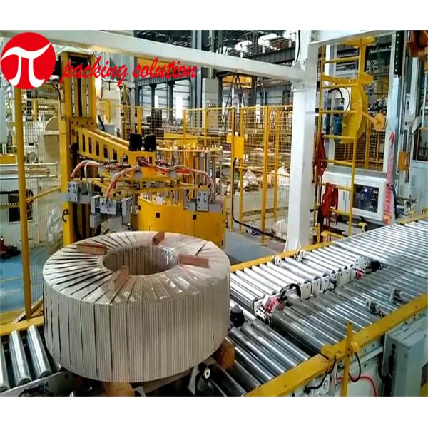 Multi Functional Steel Coil Wrapping Machine 60-300mm Steel Coil Packing Equipment