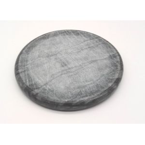 Hotel Natural Round Marble Serving Tray Black Polished Environment Friendly