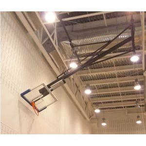 Tempered Glass Backboard Basketball Hoop Electric Folding Suspended