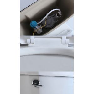 Elongated 2 Piece Toilet Watersense Commercial Toilets Soft Closed PP Seat