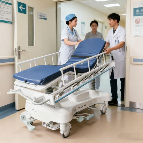 Buy Professional Hydraulic Patient Transport Gurney with Central Brake System at wholesale prices