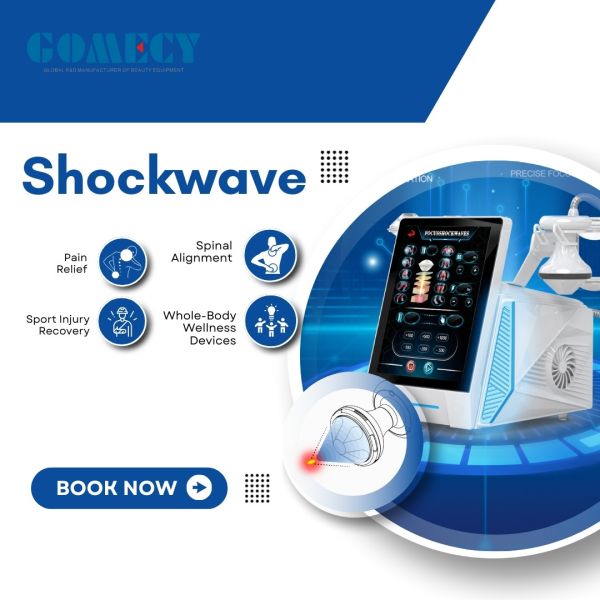 Buy Gomecy Focus Type Shockwave Therapy Machine 8 Bar Power for Physical Therapy After Sport Injured Recovery at wholesale prices
