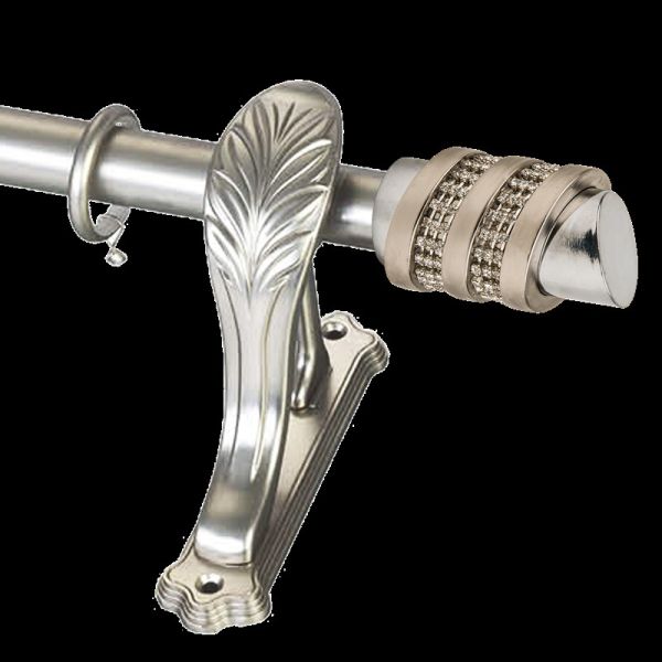 Buy Modern Spiral Inset Diamond 0.6Mm SS Curtain Rods at wholesale prices