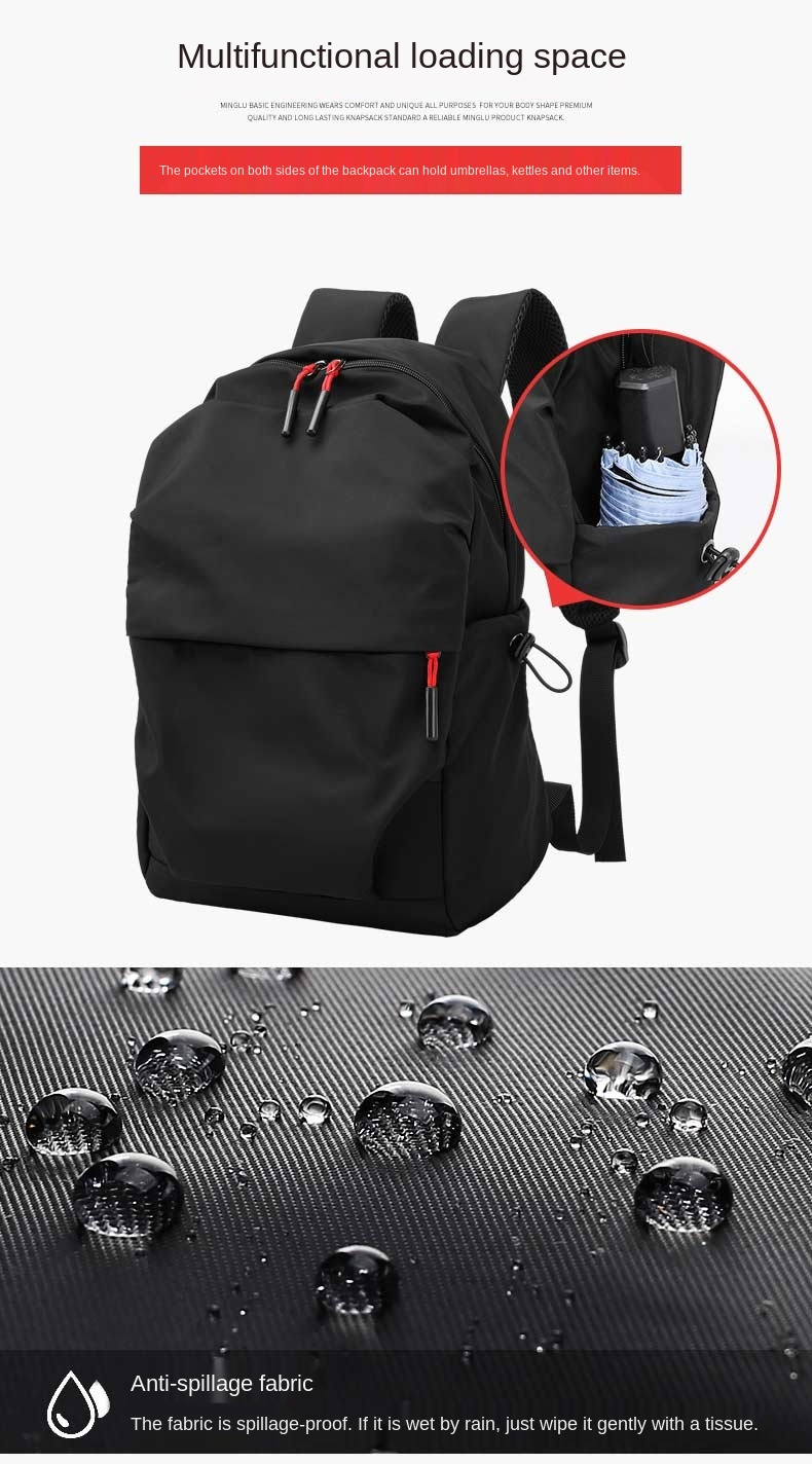 Wholesale custom logo men's and women's white backpack portable waterproof backpack fashion school bag