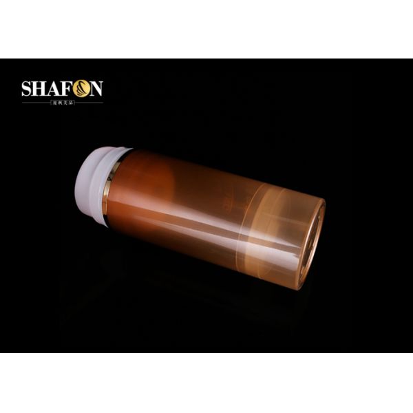 Brown Color Airless Cream Cosmetic Jar Packaging PP Cover Various Size
