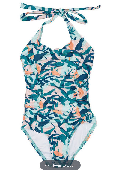 Children's one-piece swimsuit Halter Lotus leaf Swimwear Split Skirt Princess